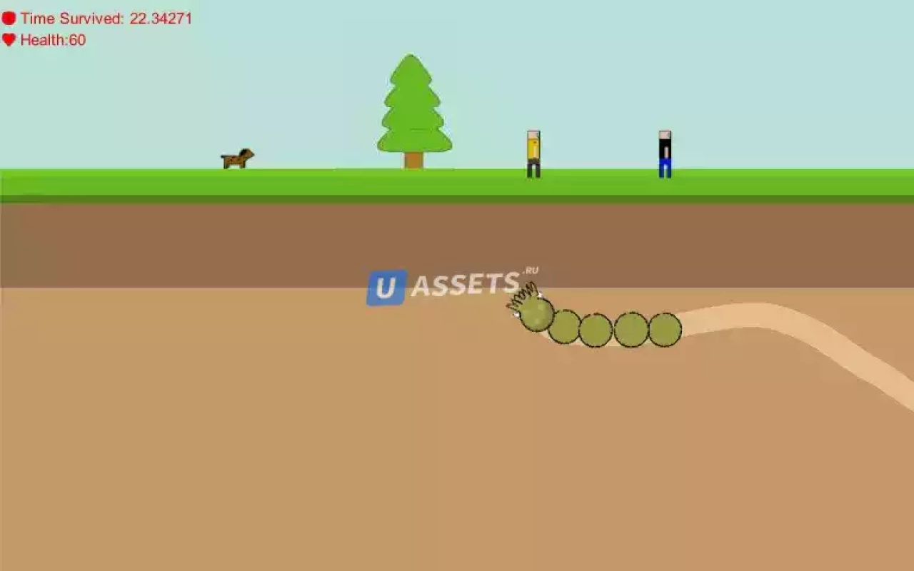 Screenshot #2 - 2D Side Scrolling - Giant Monster Worm Survival KIT
