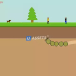 Screenshot #2 - 2D Side Scrolling - Giant Monster Worm Survival KIT