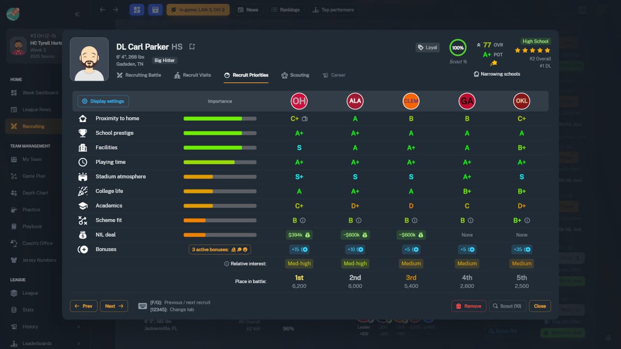 Screenshot #7 - Football Coach: College Dynasty