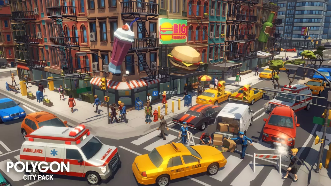 Screenshot #2 - POLYGON City - Low Poly 3D Art by Synty