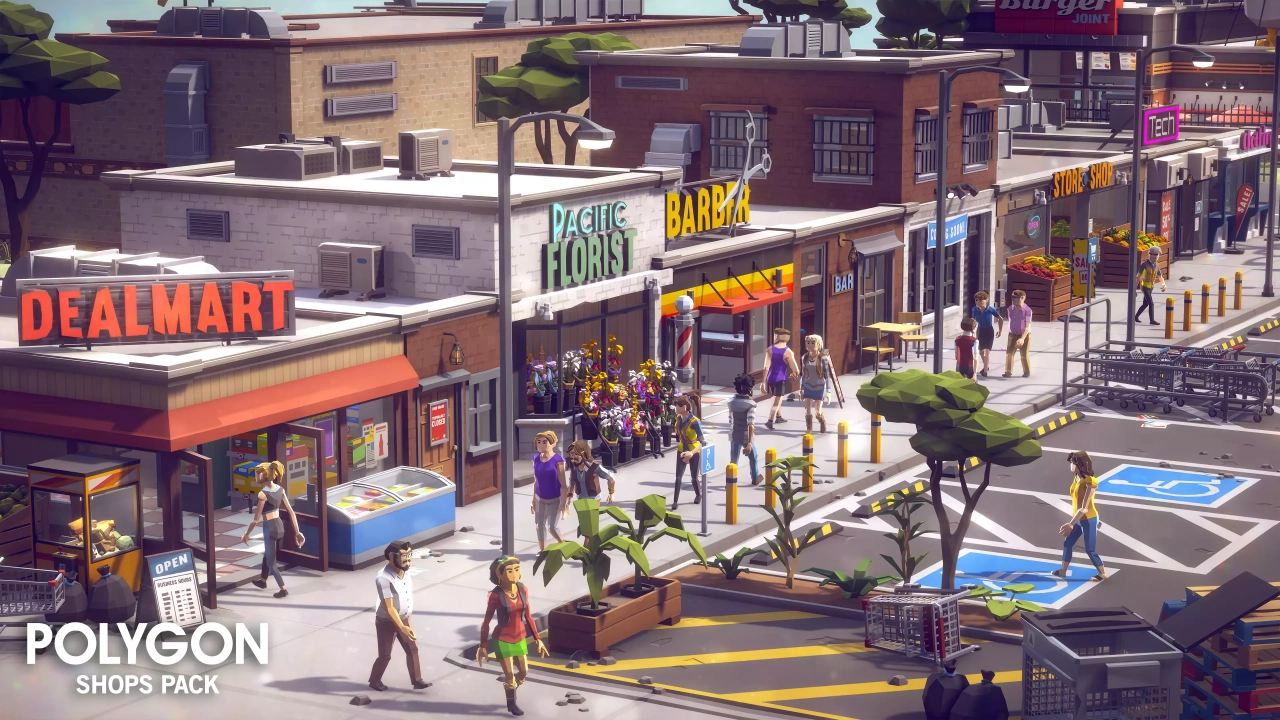Screenshot #1 - POLYGON Shops Pack - Low Poly 3D Art by Synty
