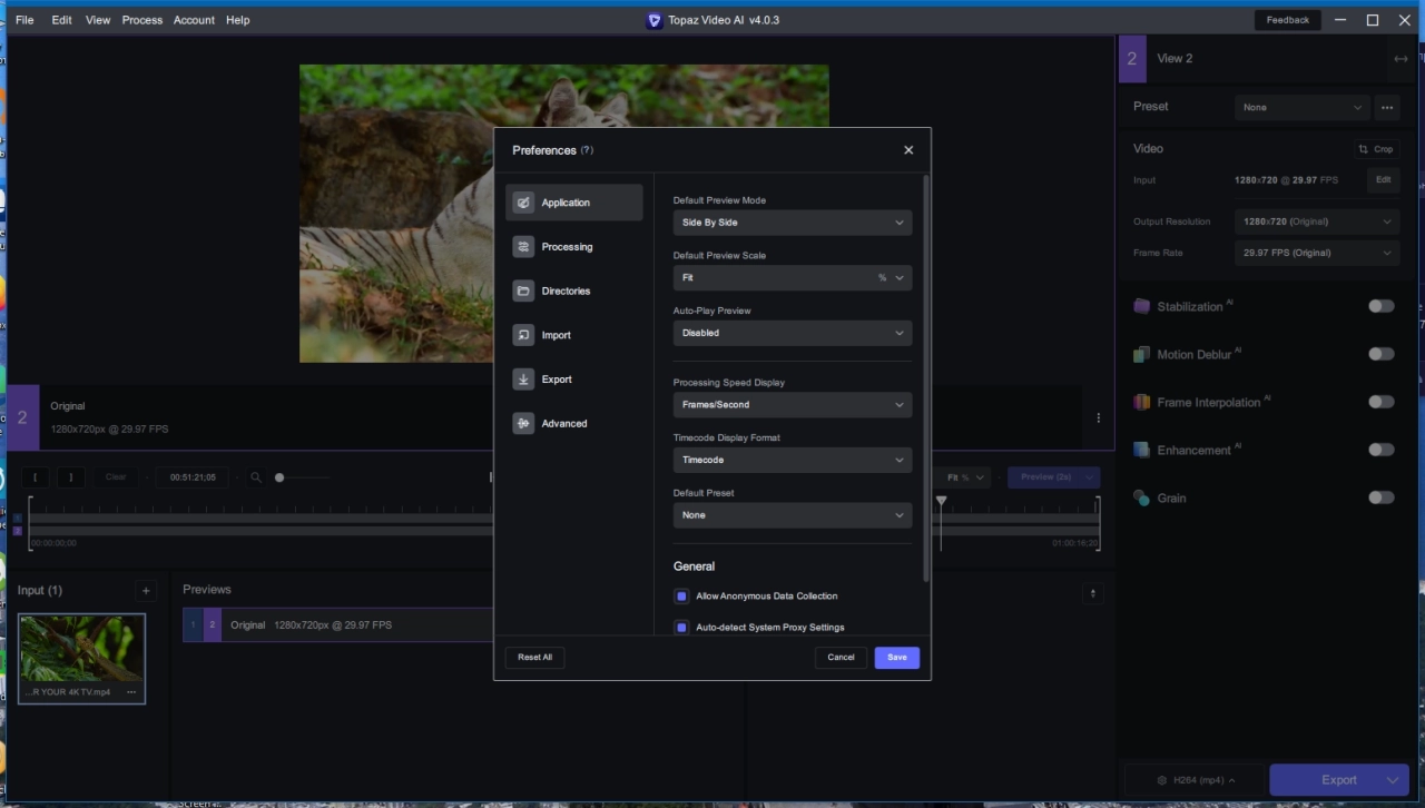 Screenshot #3 - Умный видеоредактор Topaz Video AI 4.0.3 x64 RePack by KpoJIuK