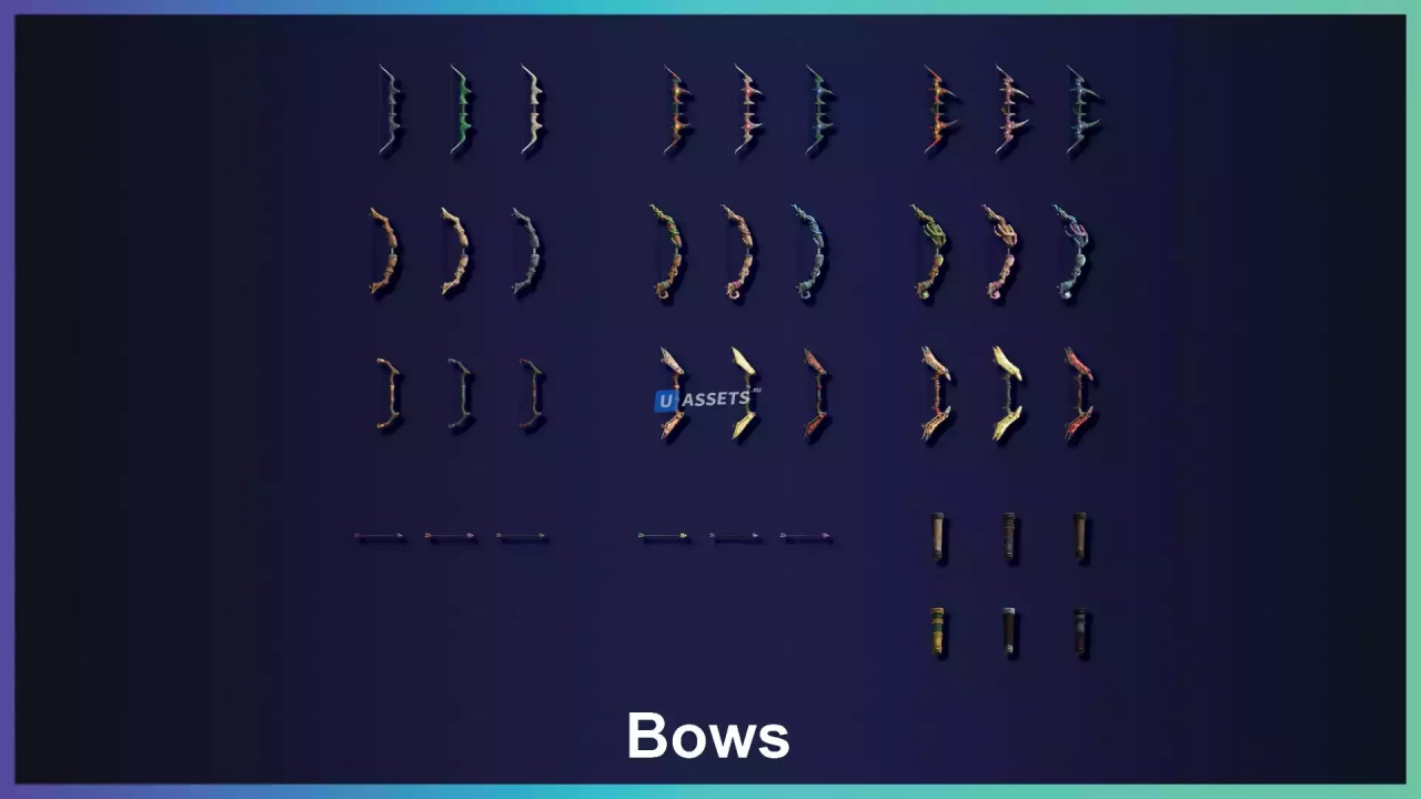 Screenshot #1 - Stylized Bows Crossbows - RPG Weapons