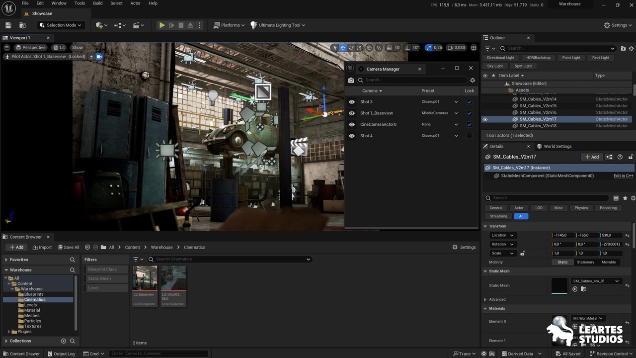 Screenshot #1 - Ultimate Lighting and Camera Tool (ULCT) v1.2  UE5.6