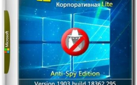 Windows 10 Корпоративная (Enterprise) LITE 1903 [Build 18362.295] (Anti-Spy Edition) x64 by ivandubskoj (31.08.2019)