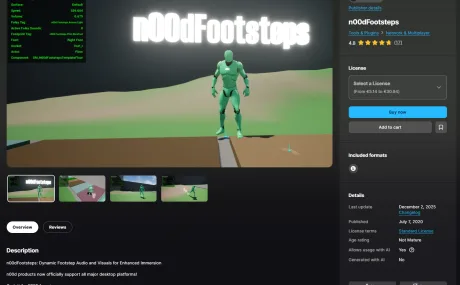 n00dFootsteps v4.0.6 (5.6 – 5.7) for Unreal Engine