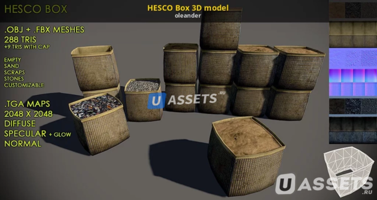 Screenshot #1 - 3D Model - Hesco Box