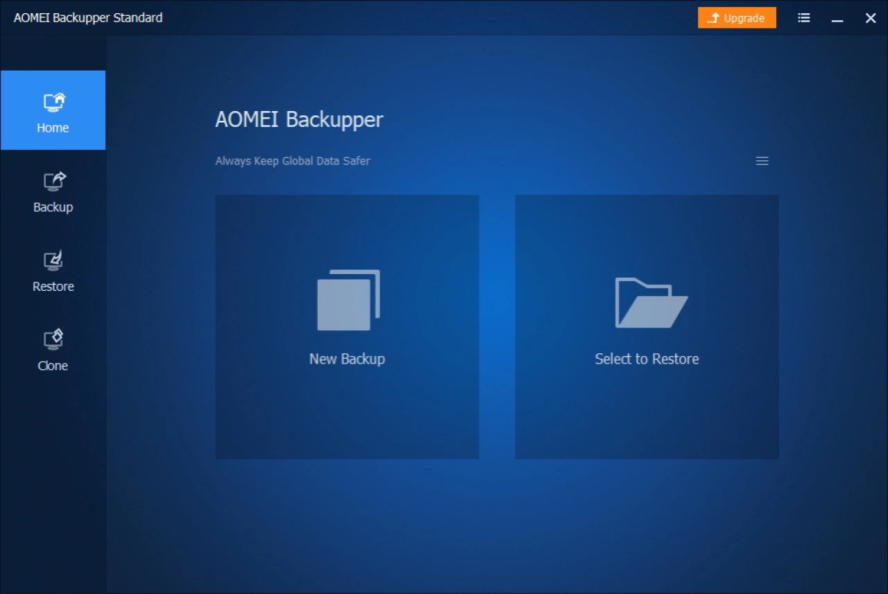 Screenshot #1 - AOMEI Backupper Professional 7.4.1 на русском + ключ
