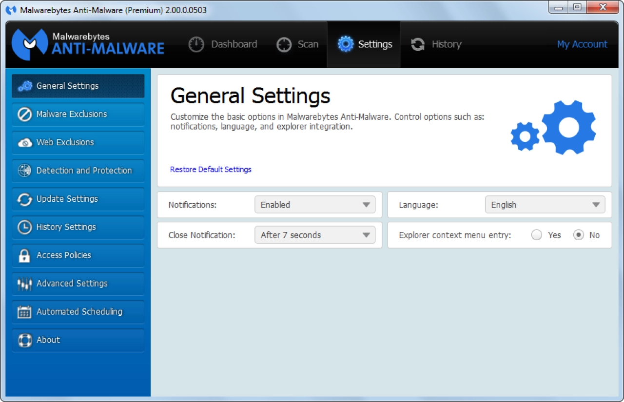 Screenshot #1 - Malwarebytes Anti-Malware Free