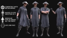 UE5 Man Warrior - Modular - Rigged