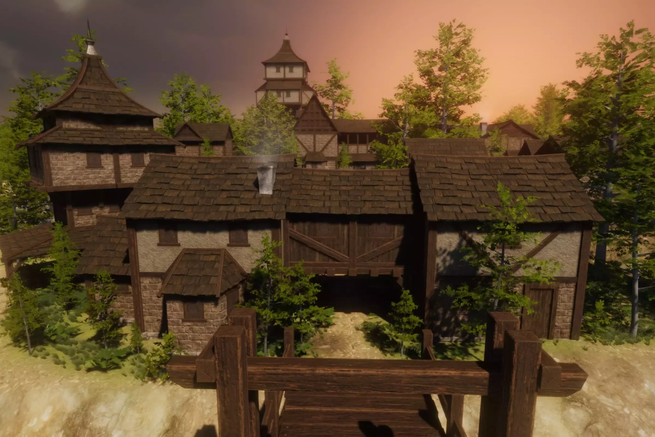 Screenshot #4 - Medieval Fantasy Town Village Environment for RPG FPS