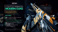 Low Poly Animated — Modern Guns