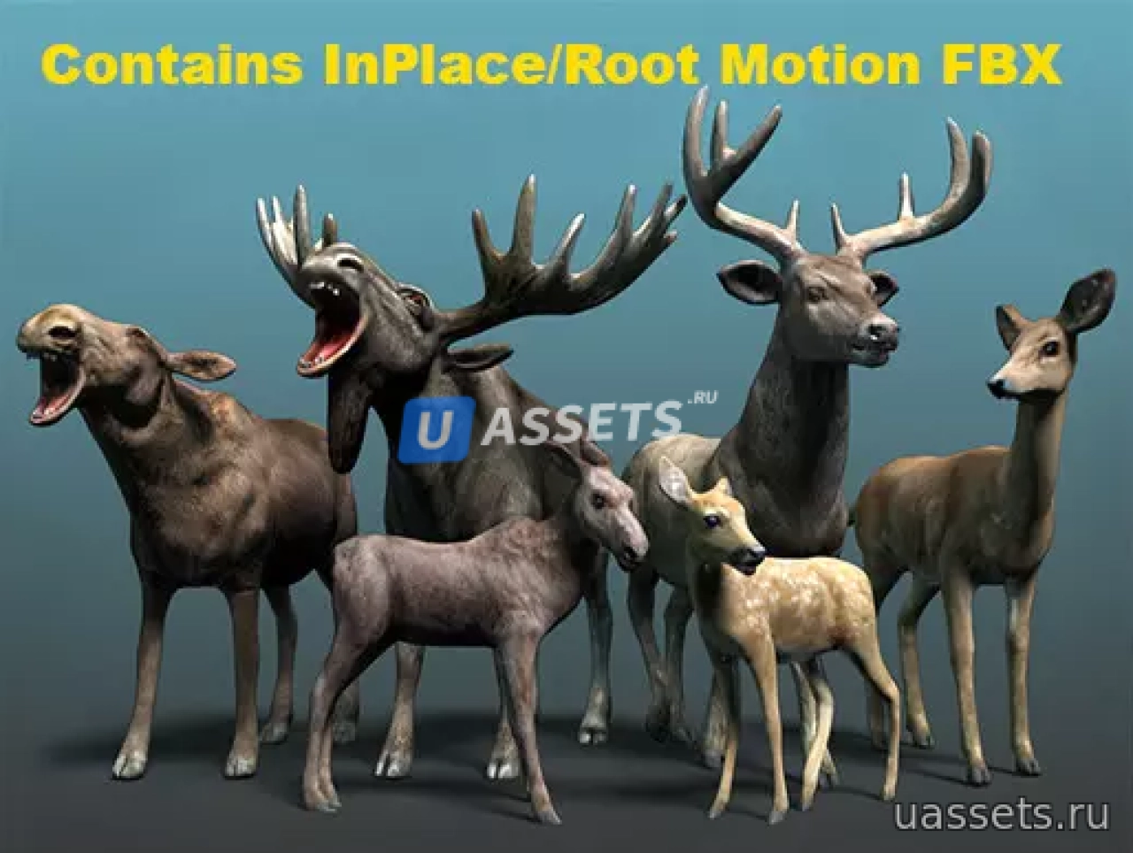 Screenshot #1 - Forest Animal - Deer & Moose Family Pack