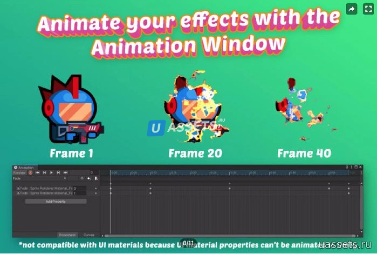 Screenshot #4 - All In 1 Sprite Shader для Unity — мощный шейдер для 2D-графики, UI и VFX