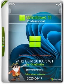 Windows 11 Pro с лаунчером by OneSmiLe 24H2 build 26100.3781