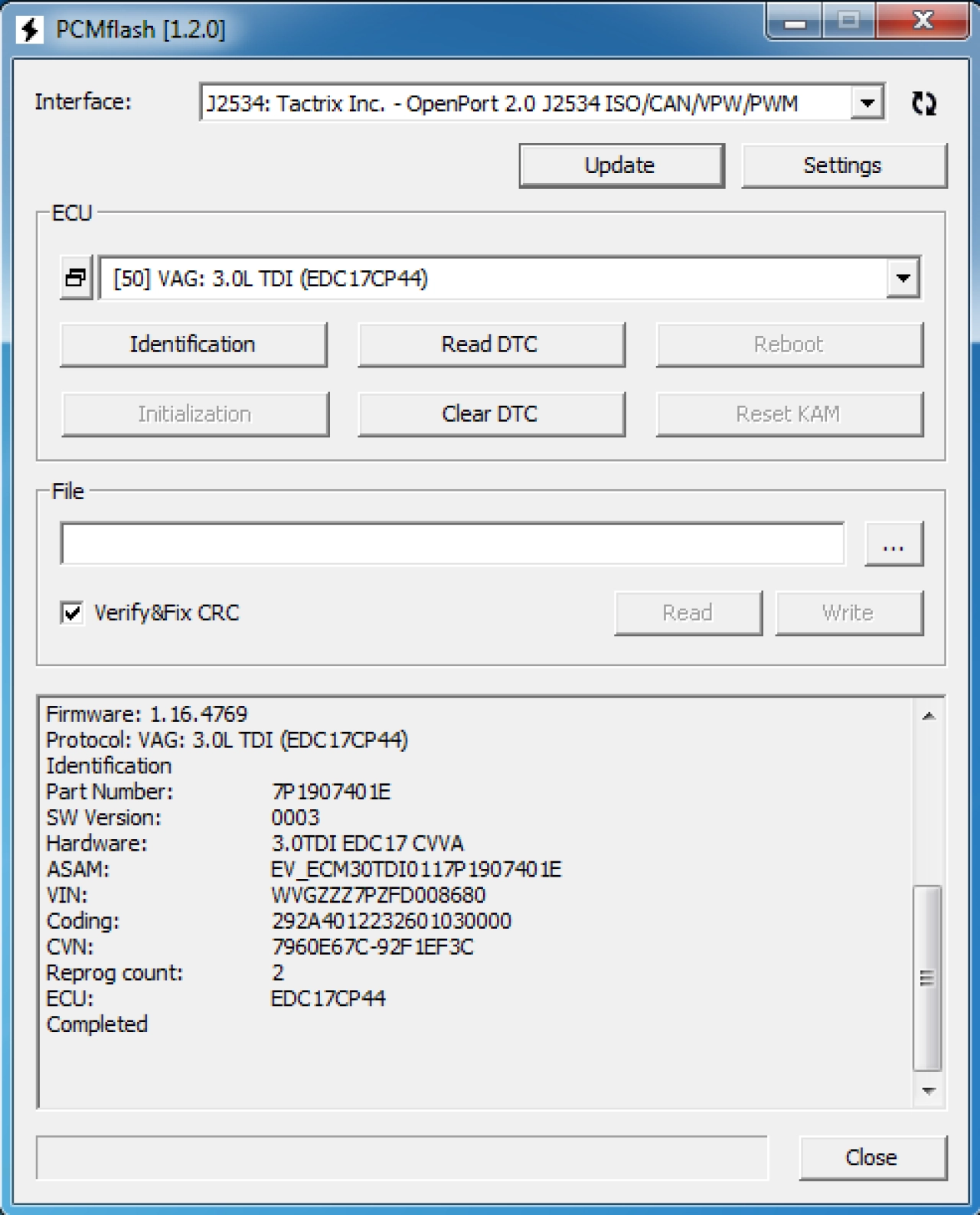 Screenshot #1 - Pcmflash v1.2.0/1.2.1