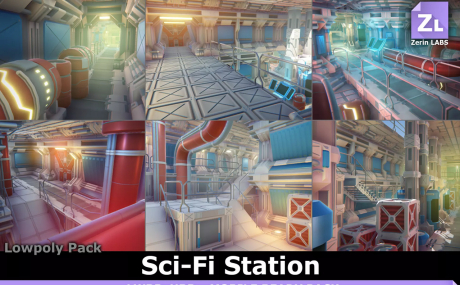 Lowpoly Pack : Modular Sci-Fi Station