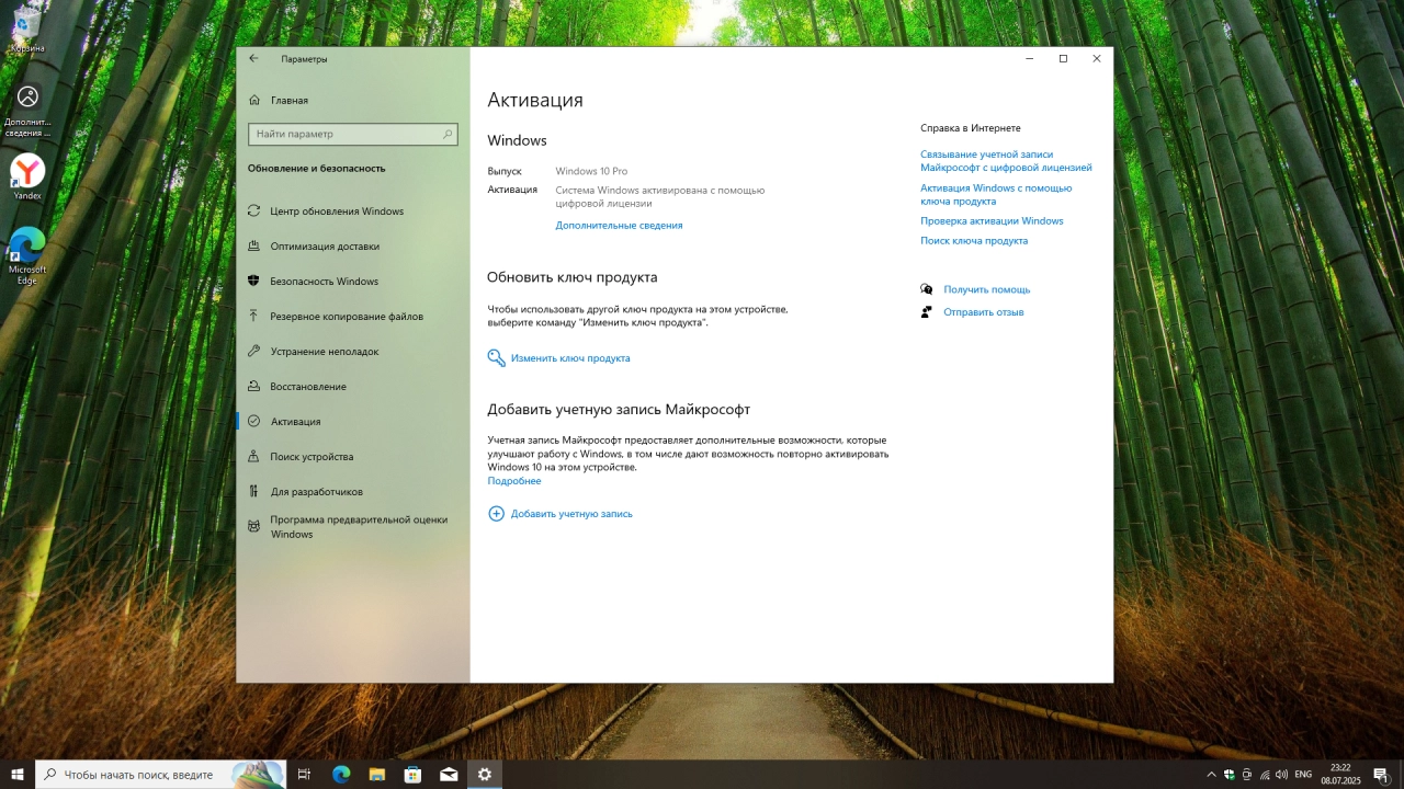 Screenshot #6 - Windows 10 Pro 22H2 Build 19045.6093 Full Июль 2025