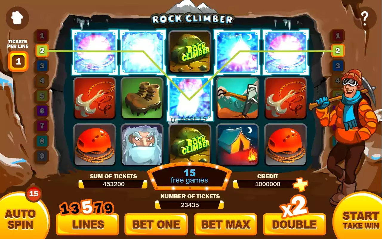 Screenshot #1 - Rock climber slot game assets 1.0