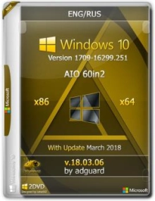 Windows 10 v1709 (16299.251) AIO 60in2 adguard