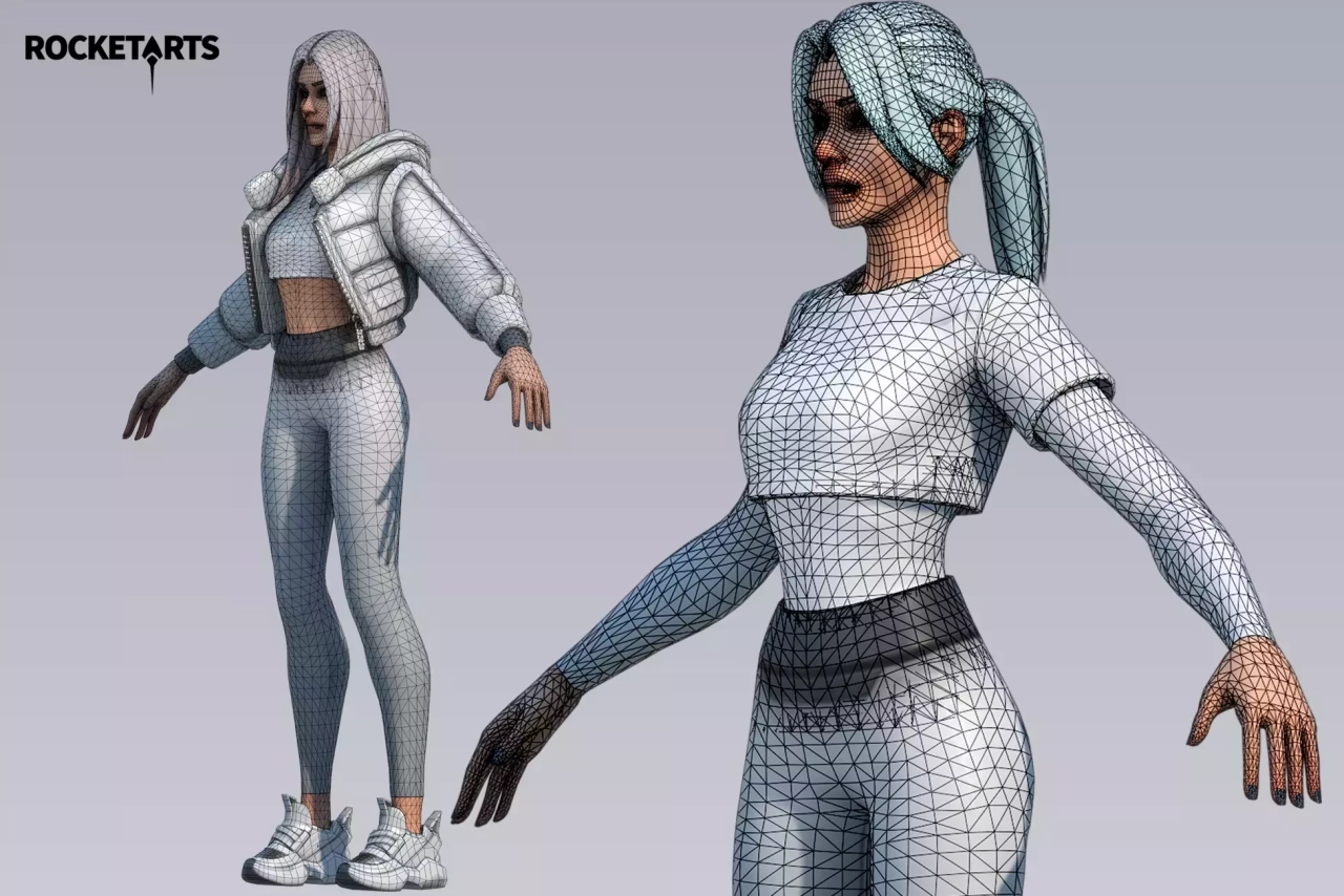 Screenshot #3 - Stylized Modular Character (Female)