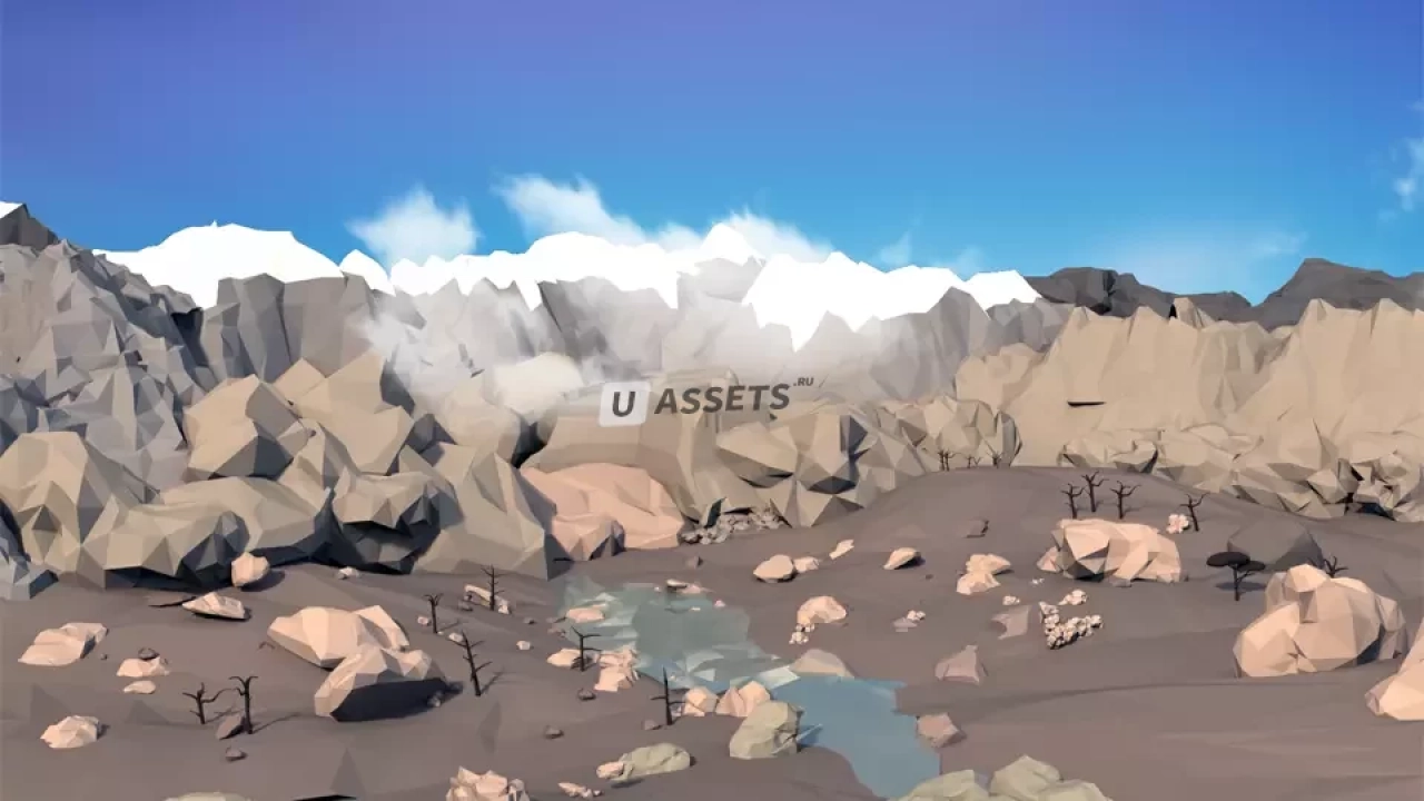Screenshot #3 - Low Poly Style Mountains Environment