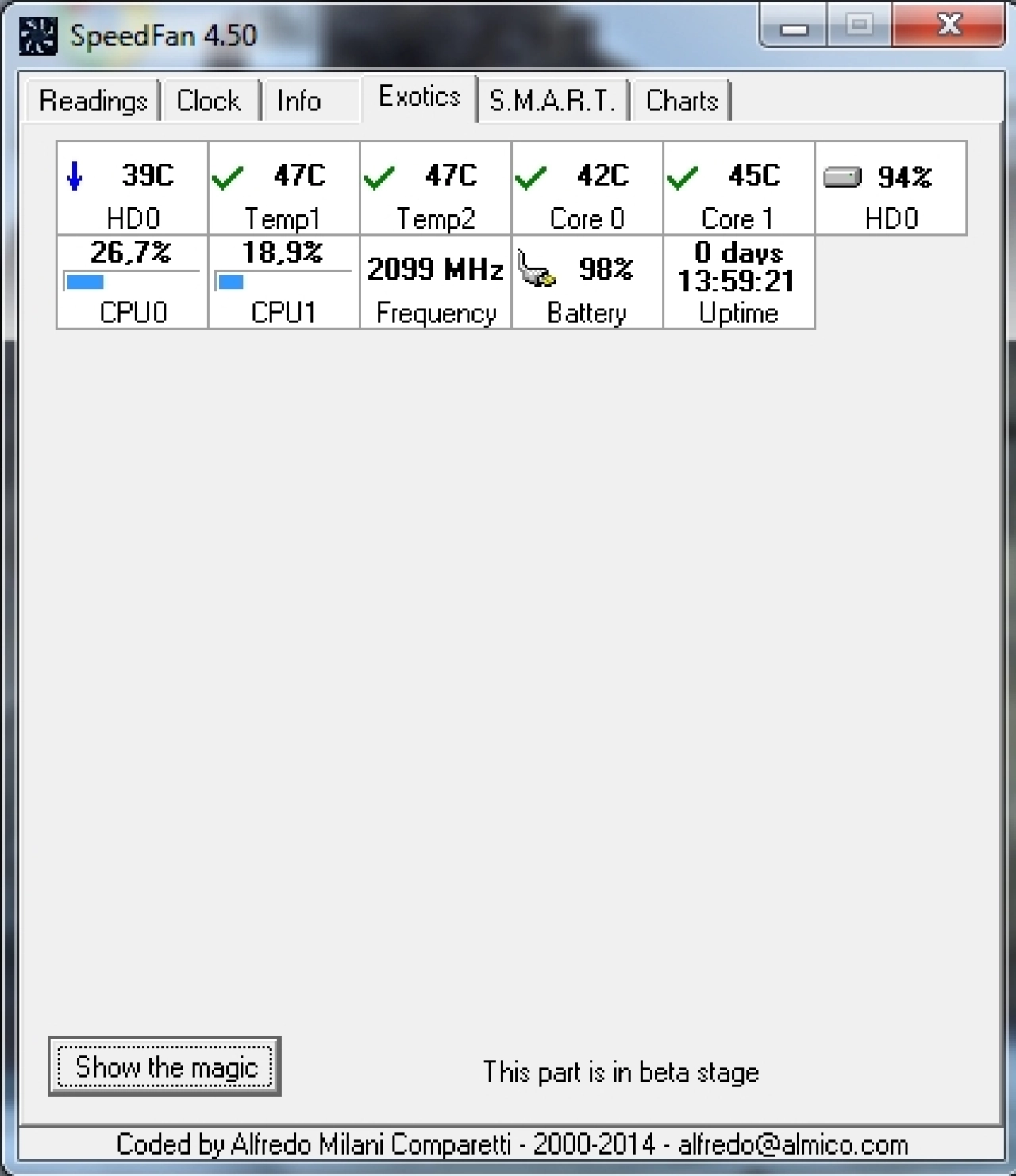 Screenshot #1 - SpeedFan