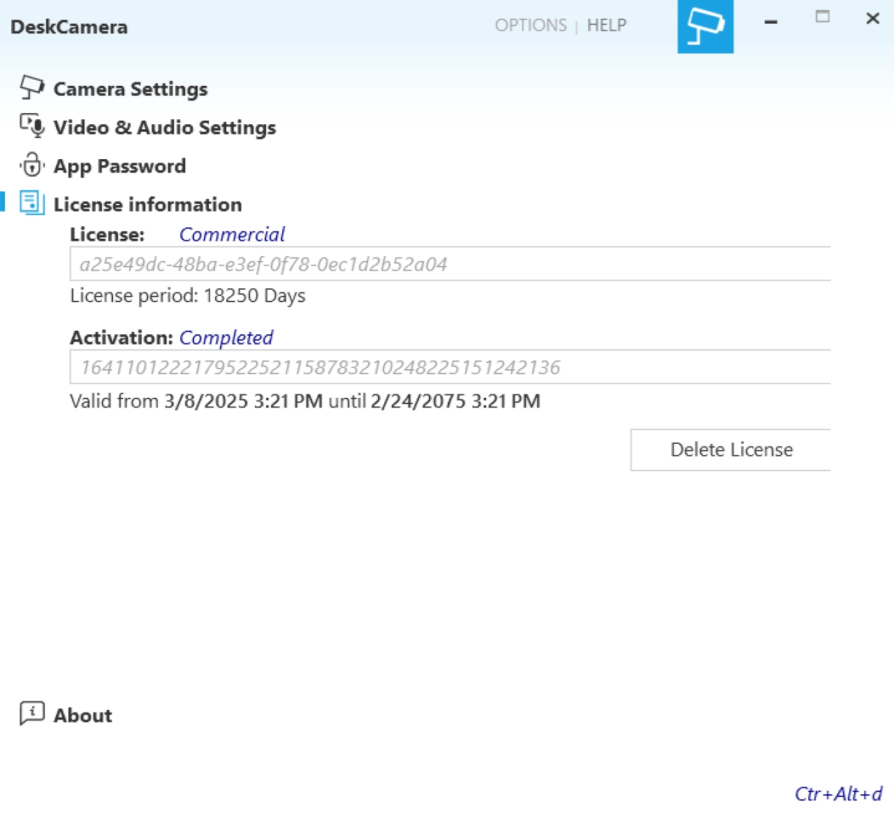 Screenshot #1 - DeskCamera v5.8.x (видеонаблюдение)