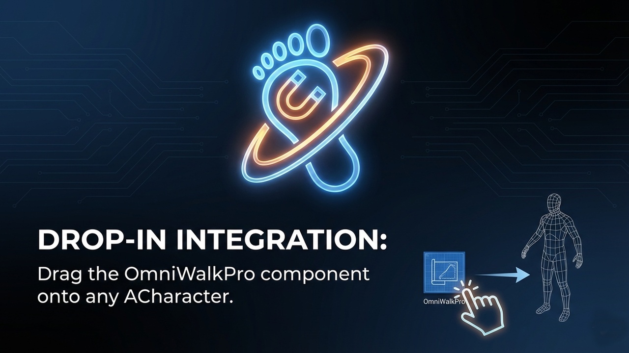 Screenshot #1 - OmniWalk: Planetary AntiGravity & Magnetic Boots Traversal System (UE5.7)