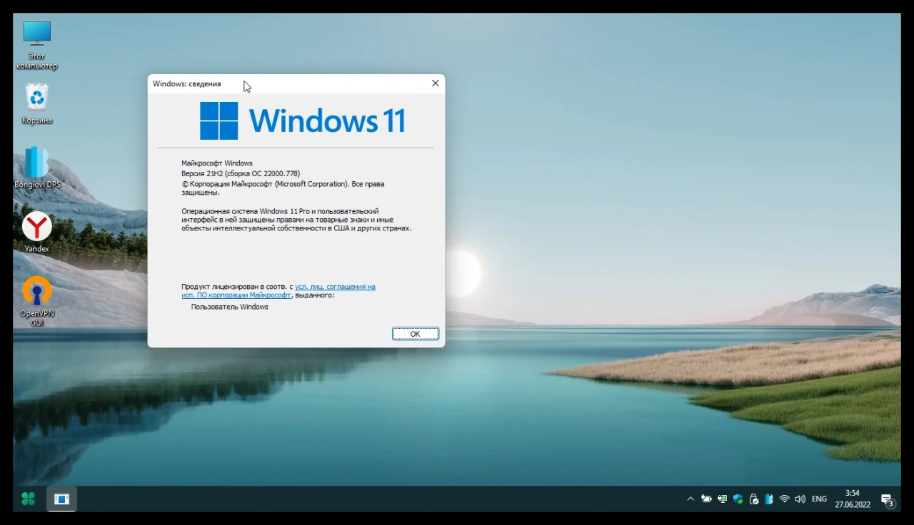 Screenshot #11 - Windows 11 Pro + OpenVPN + Звуковой драйвер by WebUser v3