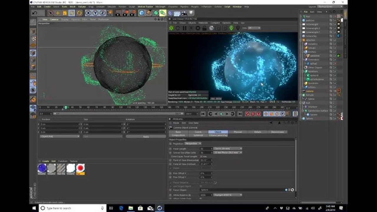 Screenshot #1 - Octane Render 2022.1 Cinema 4D R21-2023.2.2 активация