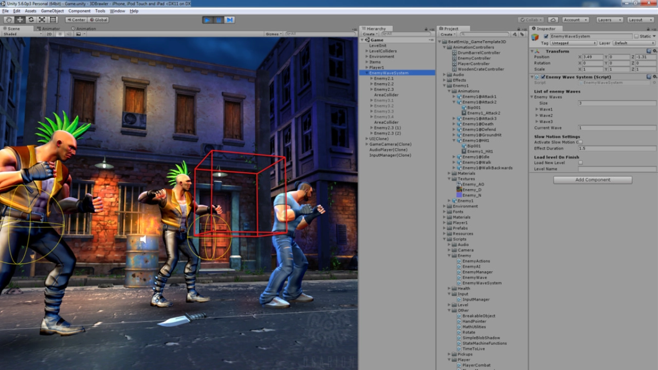 Screenshot #7 - Beat 'Em Up - Game Template 3D для Unity | Система файтинга