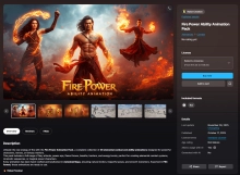 Fire Power Ability Animation Pack (UE5.7)