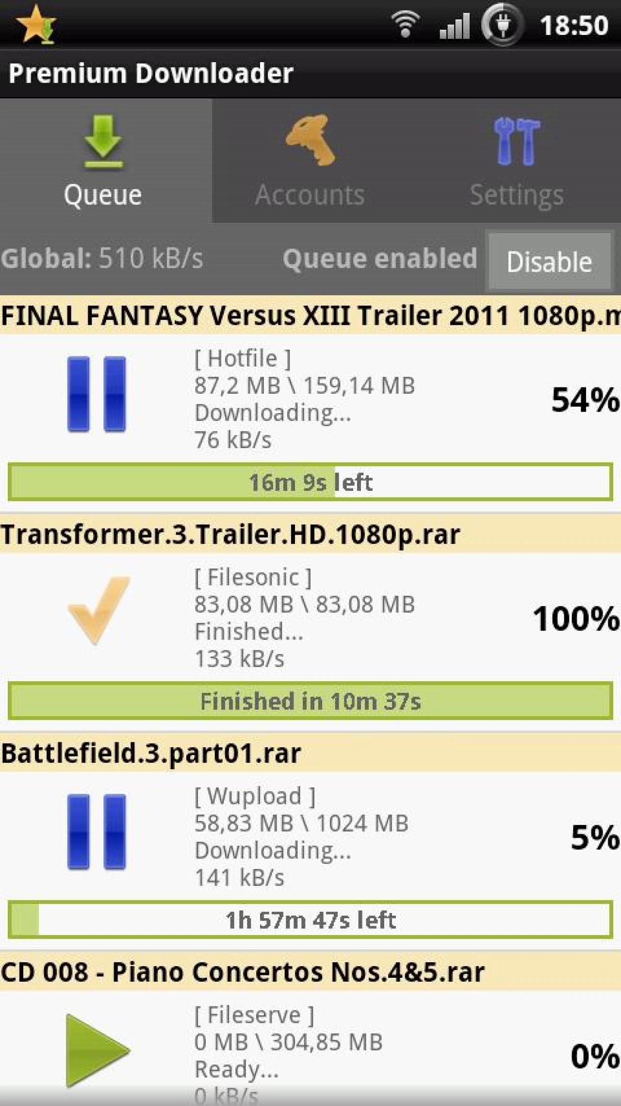 Screenshot #1 - PREMIUM DOWNLOADER 1.09
