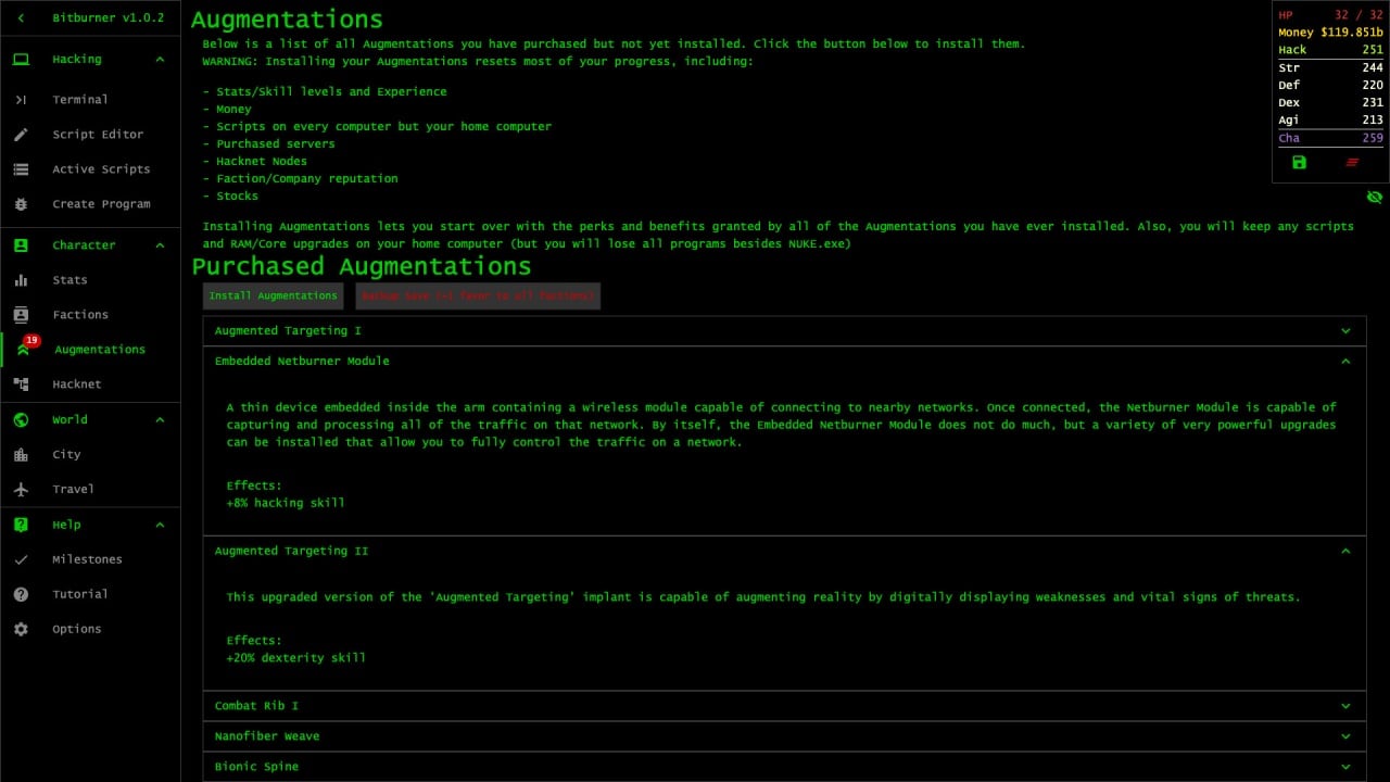 Screenshot #9 - Bitburner