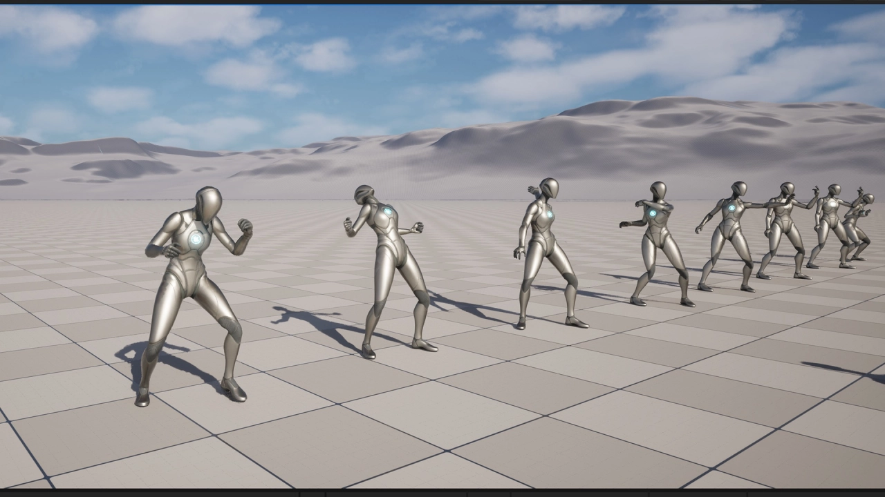 Screenshot #1 - Fire Power Ability Animation Pack (UE5.7)