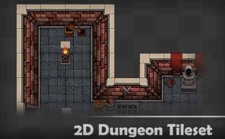 2D Dungeon Tileset