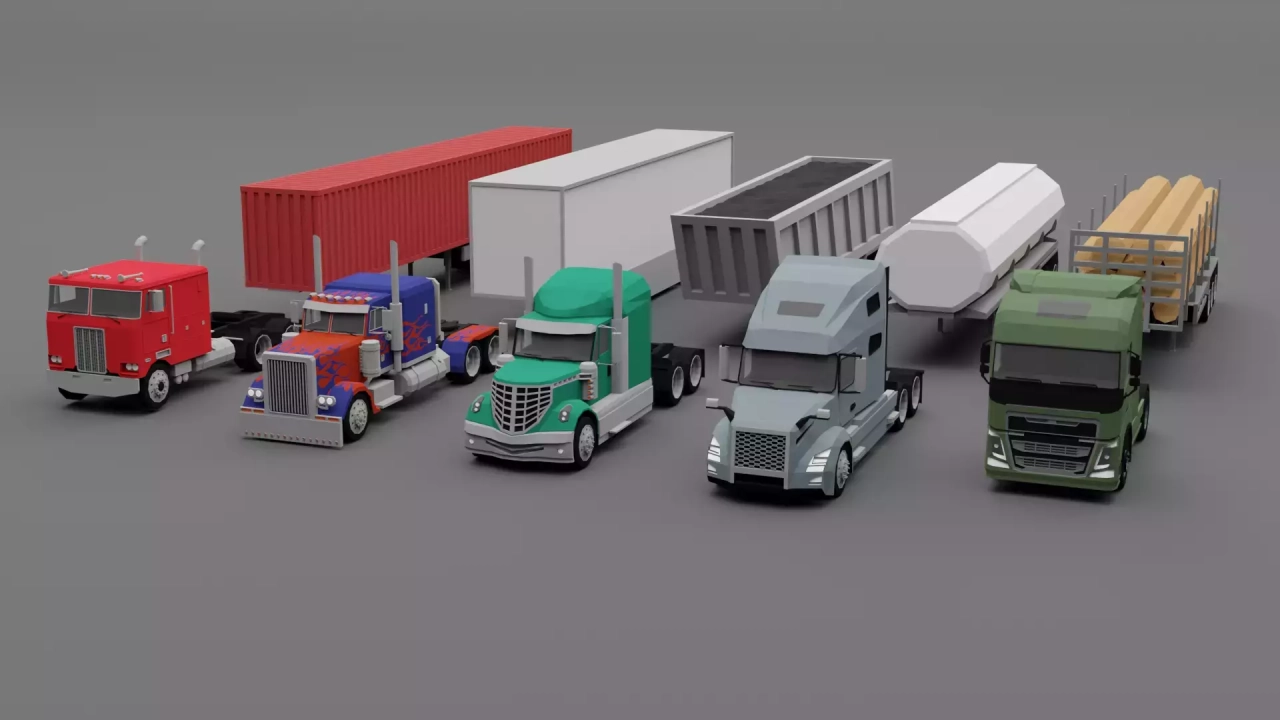 Screenshot #2 - Low Poly Truck Pack