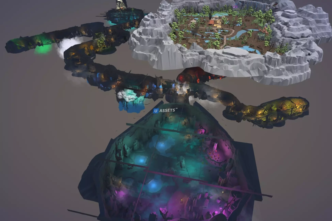 Screenshot #3 - Ultimate Low Poly Mining, Cave & Blacksmith Pack - Ores, Gems, Props, Tools