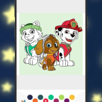 Screenshot #1 - РАСКРАСКА ЩЕНЯЧИЙ ПАТРУЛЬ. ФАНАРТ МУЛЬТИКОВ 1.5