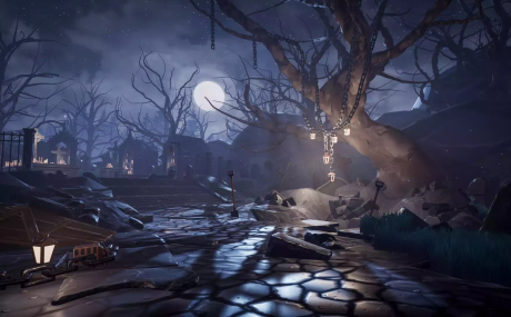 Graveyard - Cemetery - Stylized Graveyard - Stylized Cemetery