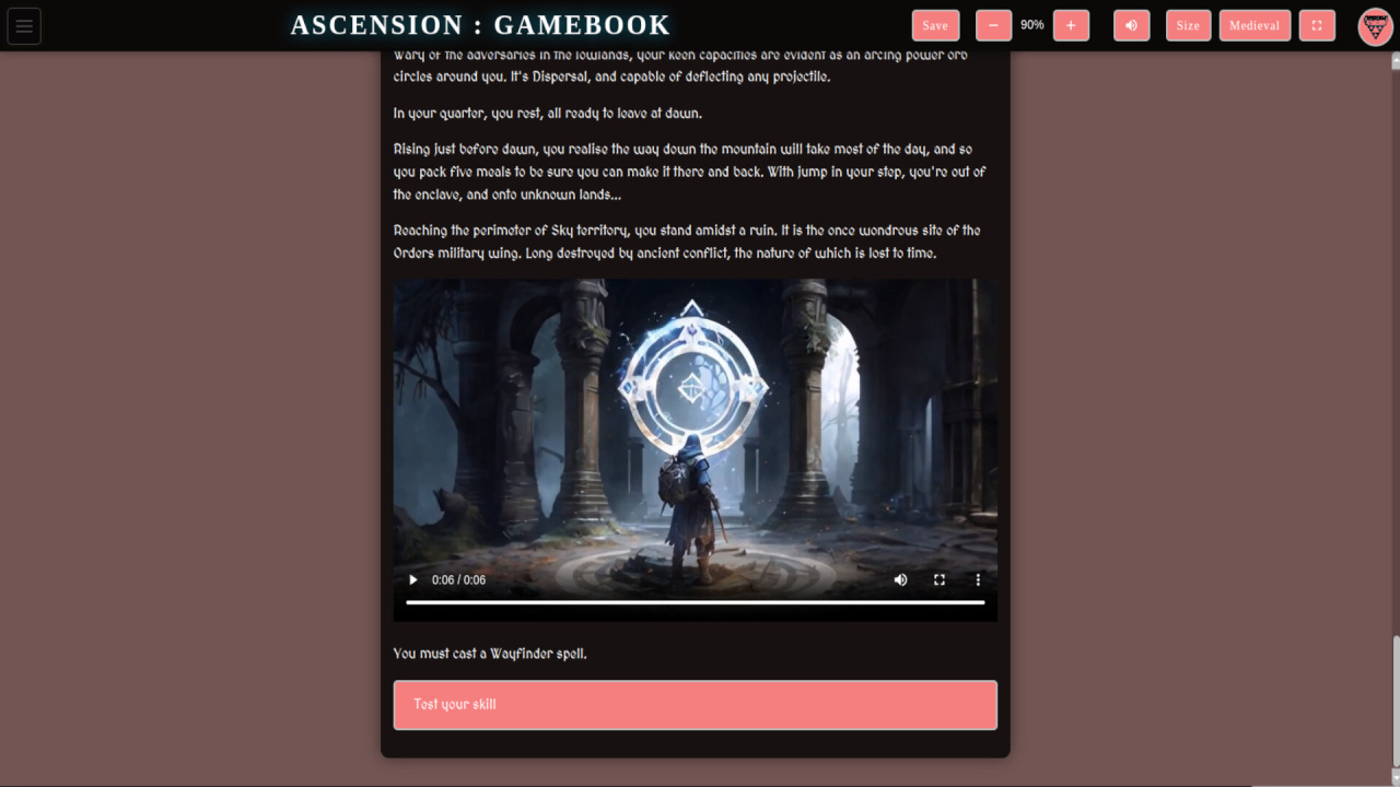 Screenshot #3 - Ascension Gamebook