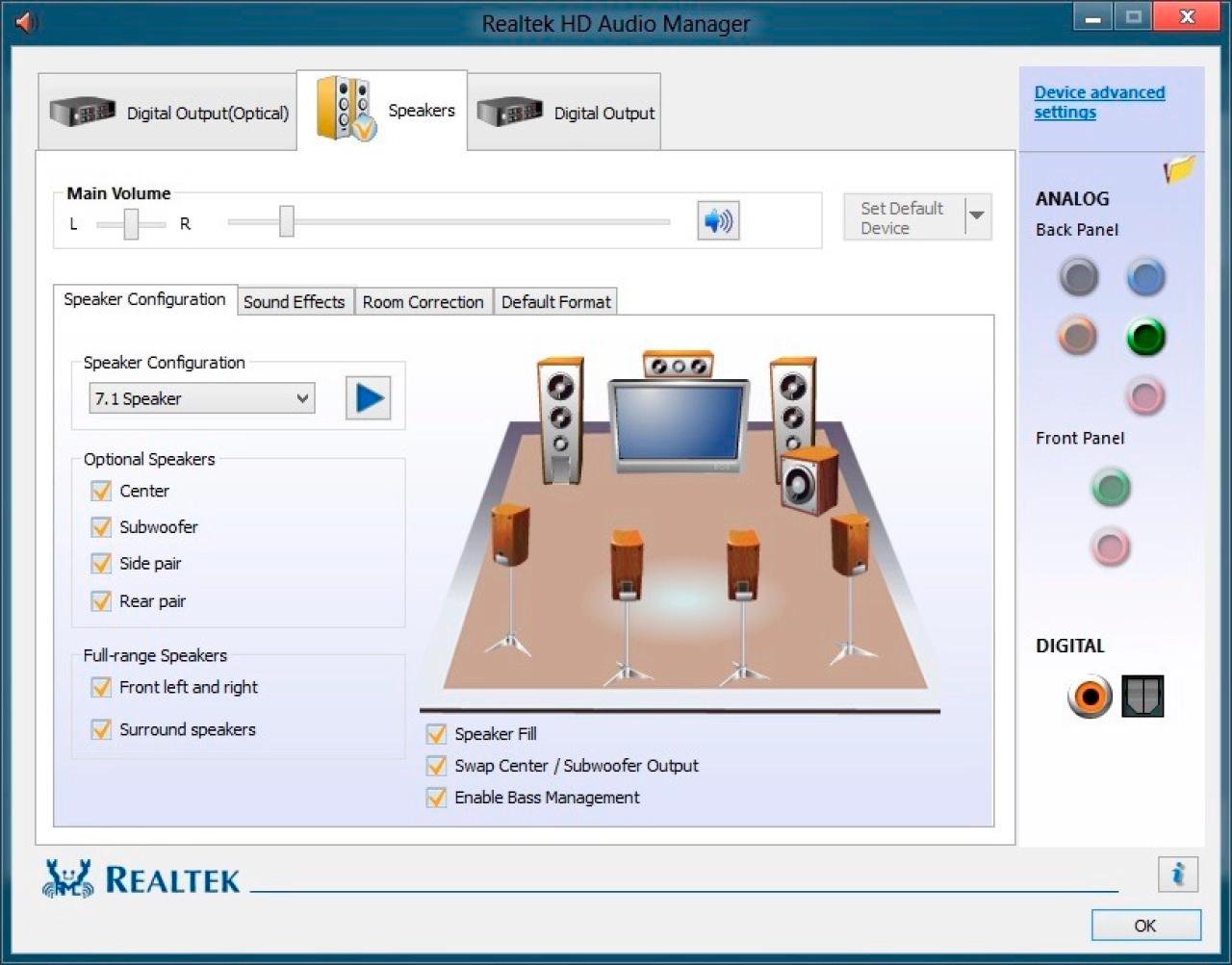 Screenshot #2 - Realtek AC97 Audio Driver
