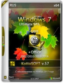 Windows 7 SP1 Ultimate KottoSOFT x64 + Office 2007-2016