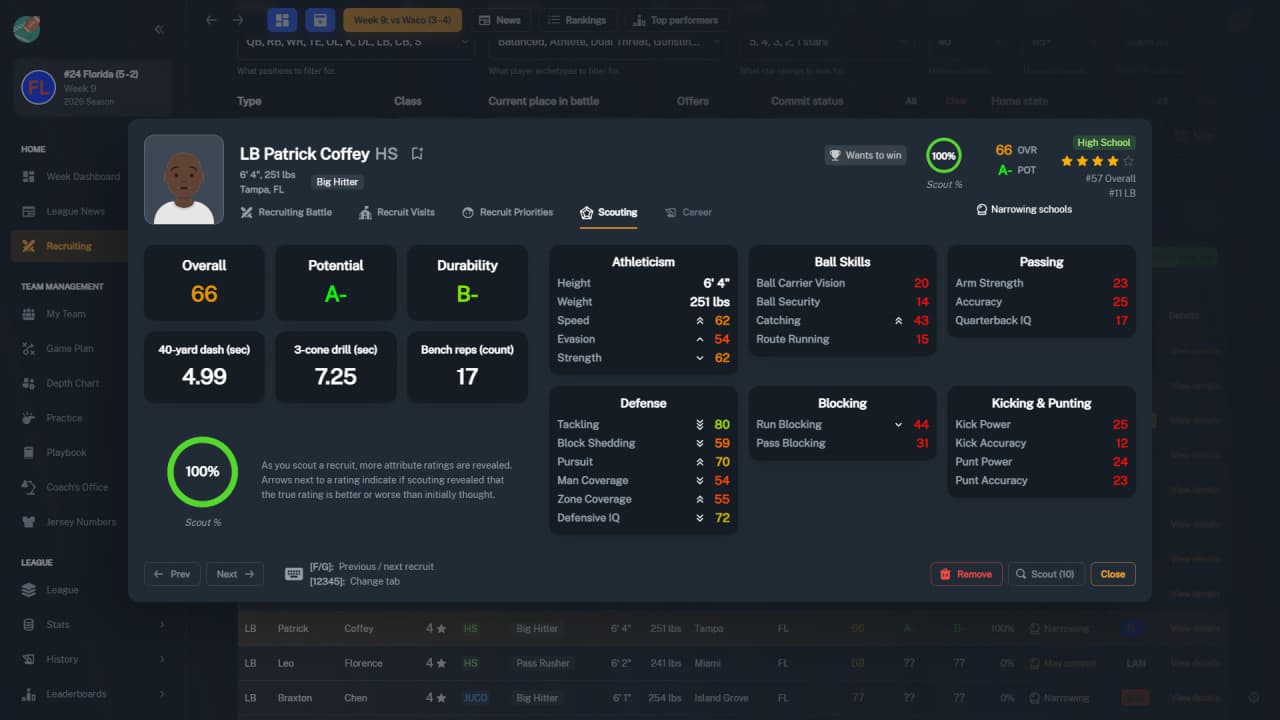 Screenshot #3 - Football Coach: College Dynasty