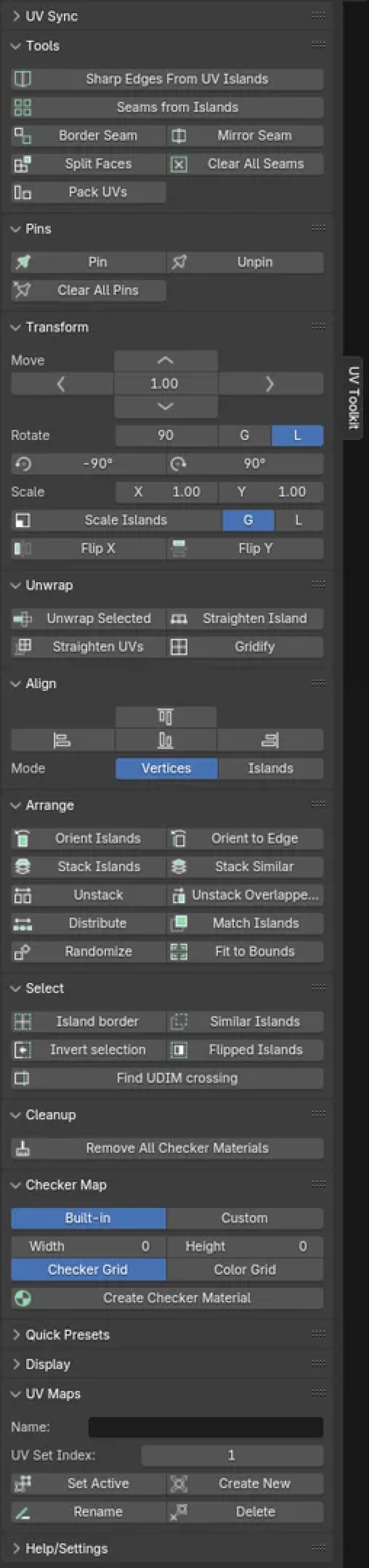Screenshot #2 - UV Toolkit для Blender 4.2